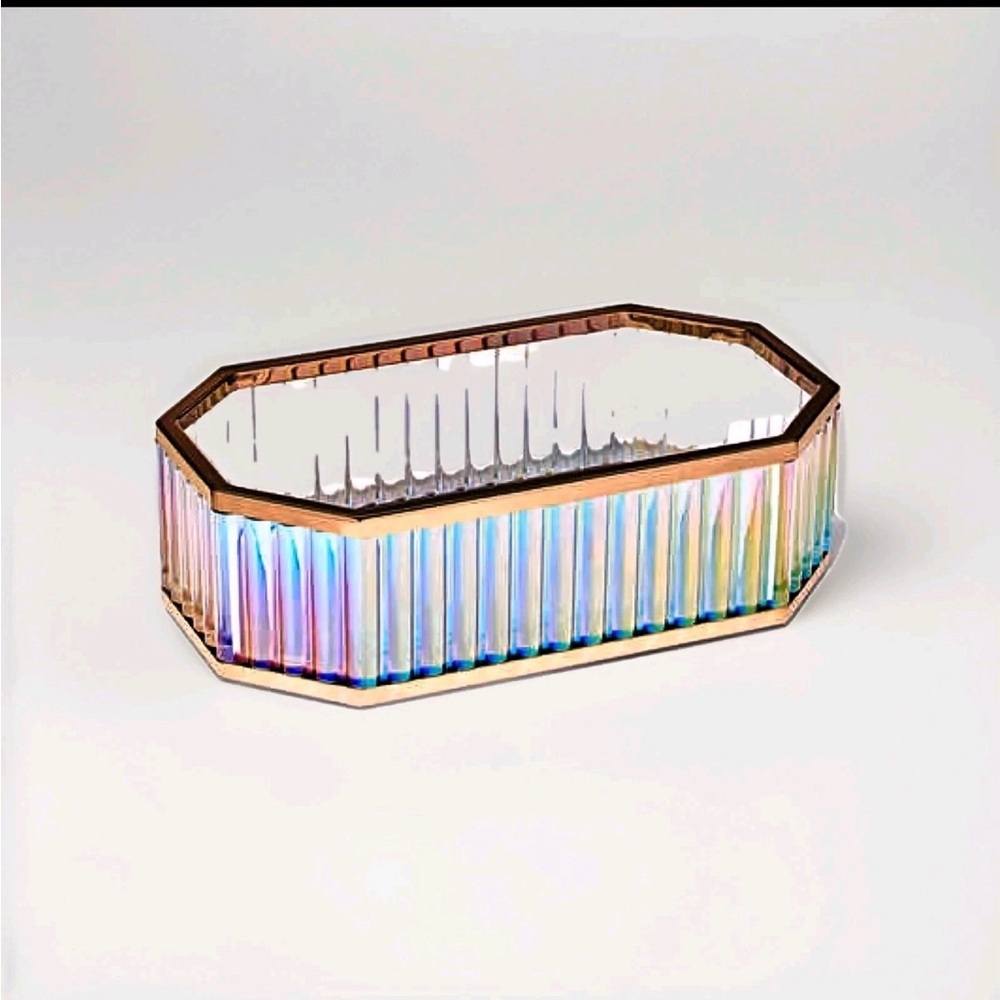 Bath & Body Works Mirrored Vanity Tray Gold Trim NEW